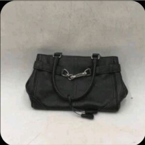 COACH HAMPTONS BLACK BAG - CIRCA 2005 - CLASSIC COACH LEATHER AND TOTE